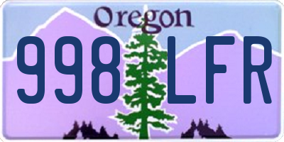 OR license plate 998LFR