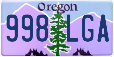 OR license plate 998LGA
