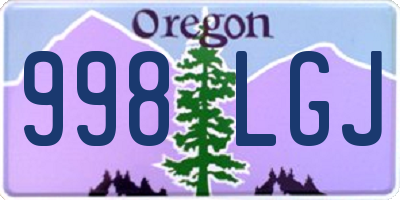 OR license plate 998LGJ