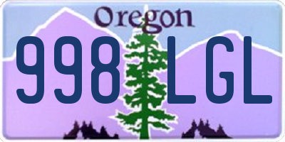 OR license plate 998LGL