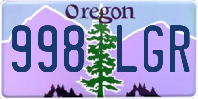 OR license plate 998LGR