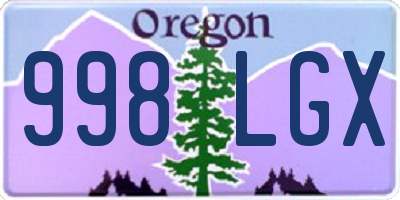 OR license plate 998LGX