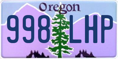 OR license plate 998LHP