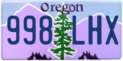 OR license plate 998LHX