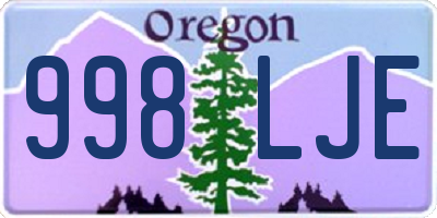 OR license plate 998LJE