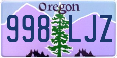 OR license plate 998LJZ