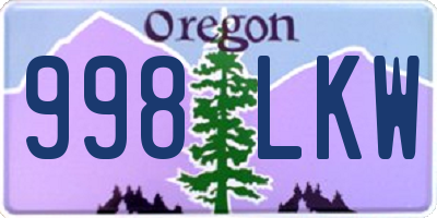 OR license plate 998LKW