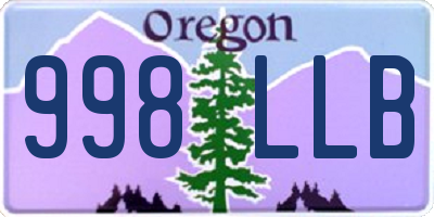 OR license plate 998LLB