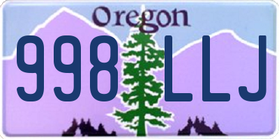 OR license plate 998LLJ