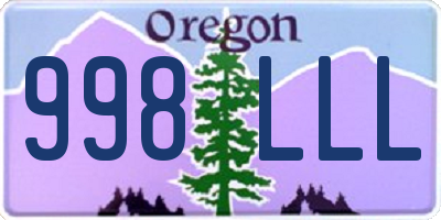 OR license plate 998LLL