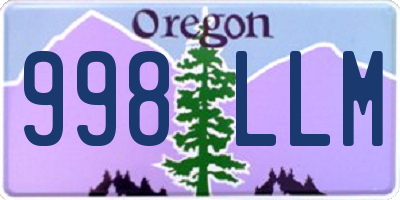 OR license plate 998LLM