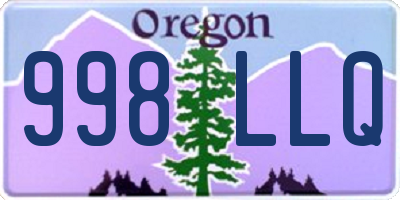 OR license plate 998LLQ