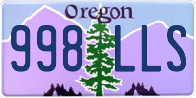 OR license plate 998LLS