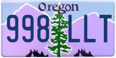 OR license plate 998LLT
