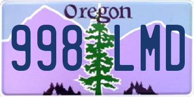 OR license plate 998LMD