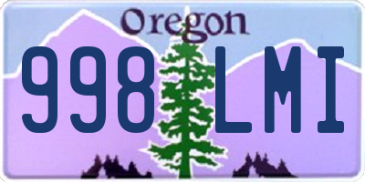 OR license plate 998LMI
