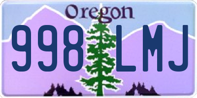 OR license plate 998LMJ