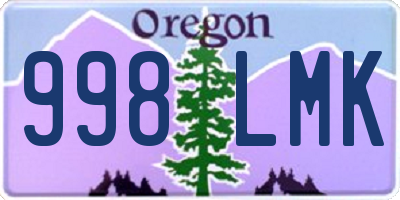 OR license plate 998LMK