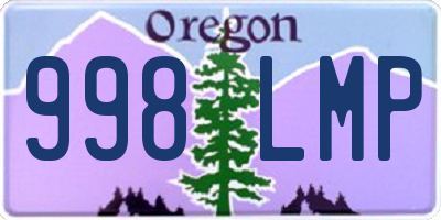 OR license plate 998LMP