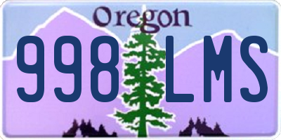 OR license plate 998LMS