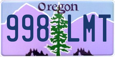OR license plate 998LMT