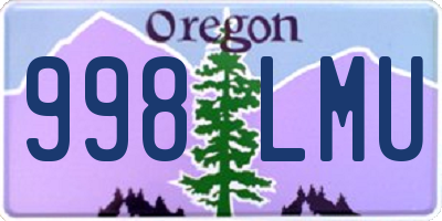 OR license plate 998LMU
