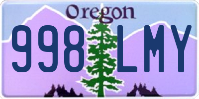 OR license plate 998LMY