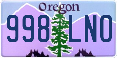 OR license plate 998LNO