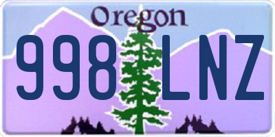 OR license plate 998LNZ