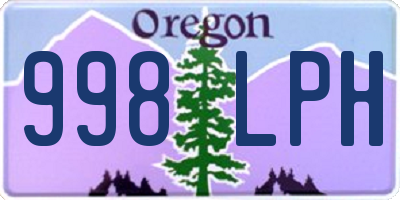 OR license plate 998LPH