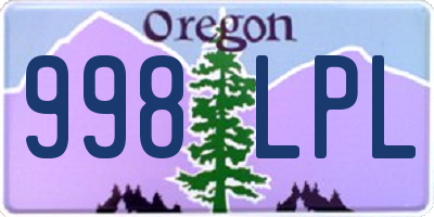 OR license plate 998LPL