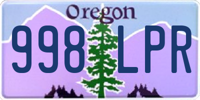 OR license plate 998LPR