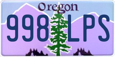 OR license plate 998LPS