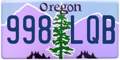 OR license plate 998LQB