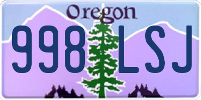 OR license plate 998LSJ