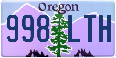OR license plate 998LTH