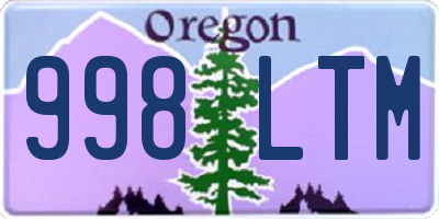 OR license plate 998LTM