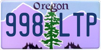 OR license plate 998LTP