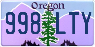 OR license plate 998LTY