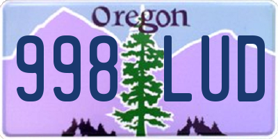 OR license plate 998LUD