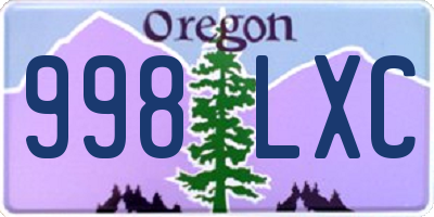 OR license plate 998LXC