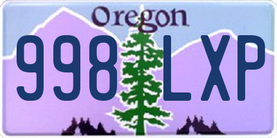 OR license plate 998LXP