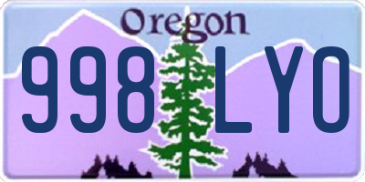 OR license plate 998LYO