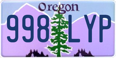 OR license plate 998LYP