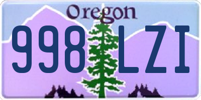 OR license plate 998LZI