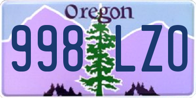 OR license plate 998LZO