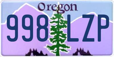 OR license plate 998LZP