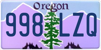 OR license plate 998LZQ