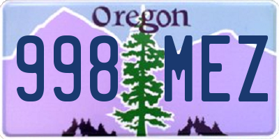 OR license plate 998MEZ