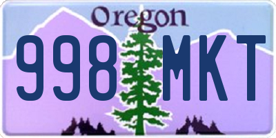 OR license plate 998MKT